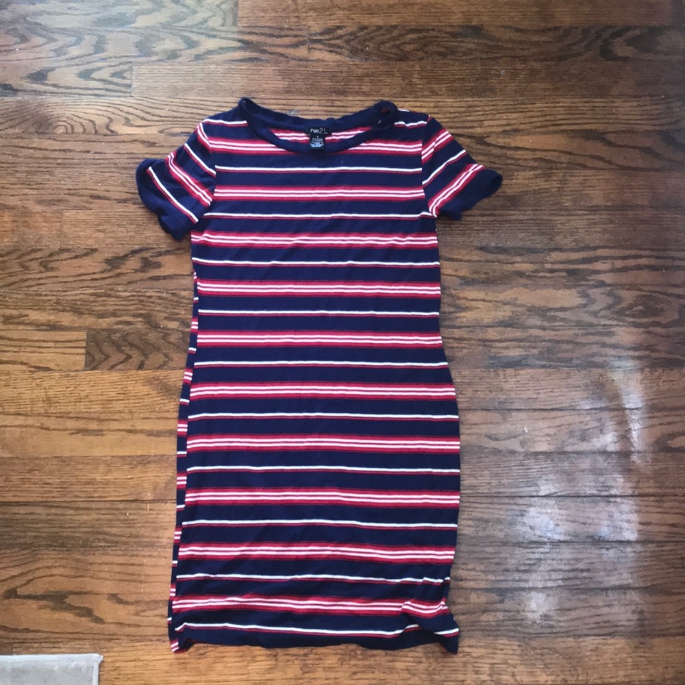 Women’s  Small Rue 21 striped fitted dress